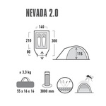 Палатка 2 местная туристическая High Peak Nevada 2 Nimbus Grey