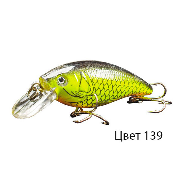 Воблер FLICK, 55 мм, 5,2 г, цвет 139, для ловли щуки, судака, окуня